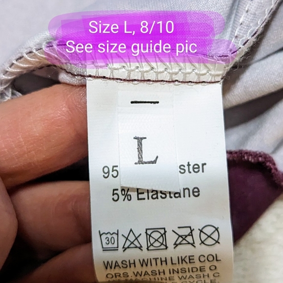 BNWT ladies size L (8/10) slip nightie, deep purple with little heart design - Picture 3 of 16